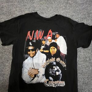 N.W.A T-Shirt Mens Size S Black Straight Outta Compton Rap Graphic Hip Hop Tee